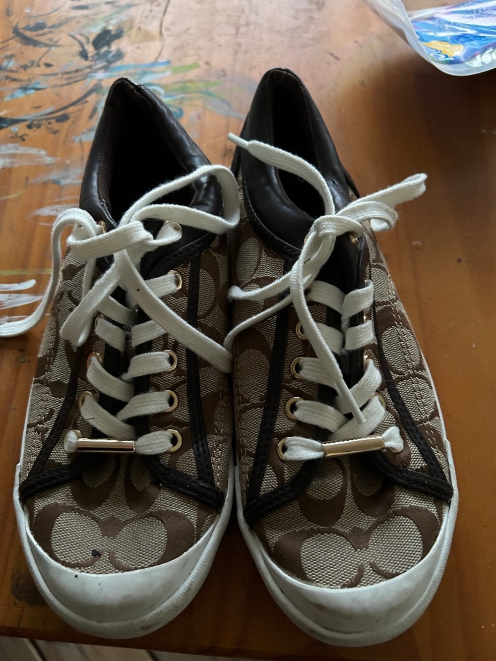 Coach Francesca Brown Monogrammed Sneakers